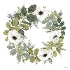 FEN995 - Anemone & Eucalyptus Wreath - 12x12
