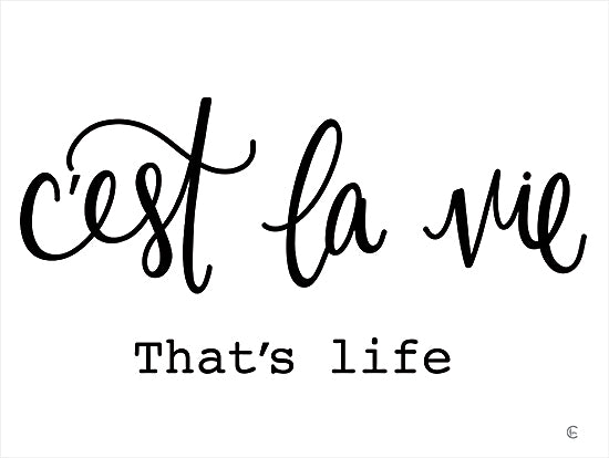 Fearfully Made Creations FMC257 - FMC257 - French That's Life - 16x12 That's Life, French, Black & White, Calligraphy, Signs from Penny Lane