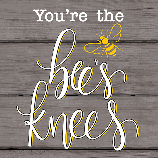 Fearfully Made Creations FMC281 - FMC281 - You're the Bee's Knees - 12x12 You're the Bee's Knees, Bees, Insects, Love, Wood Background, Calligraphy, Signs from Penny Lane