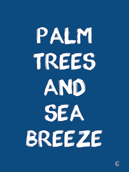 Fearfully Made Creations FMC286 - FMC286 - Palm Trees and Sea Breeze - 12x18 Palm Trees and Sea Breeze, Coastal, Typography, Signs from Penny Lane