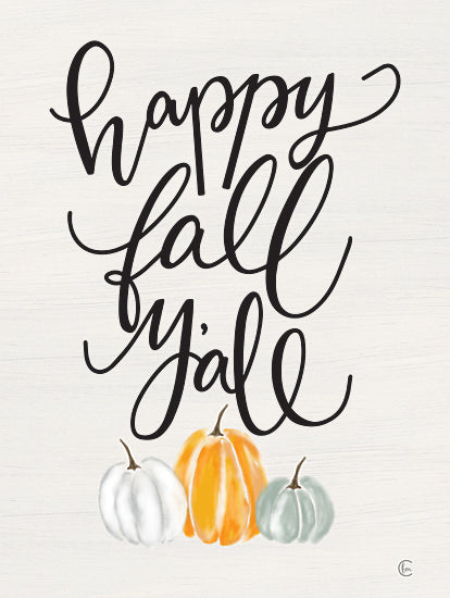 Fearfully Made Creations FMC305 - FMC305 - Happy Fall Y'all - 12x16 Happy Fall Y'All, Pumpkins, Fall, Autumn, Typography, Signs from Penny Lane