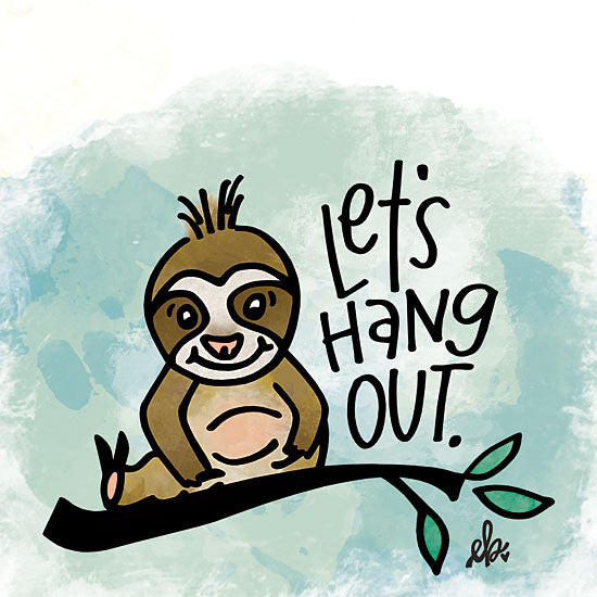Erin Barrett FTL142 - FTL142 - Let's Hang Out - 12x12 Sloth, Let's Hang Out, Whimsical, Signs from Penny Lane