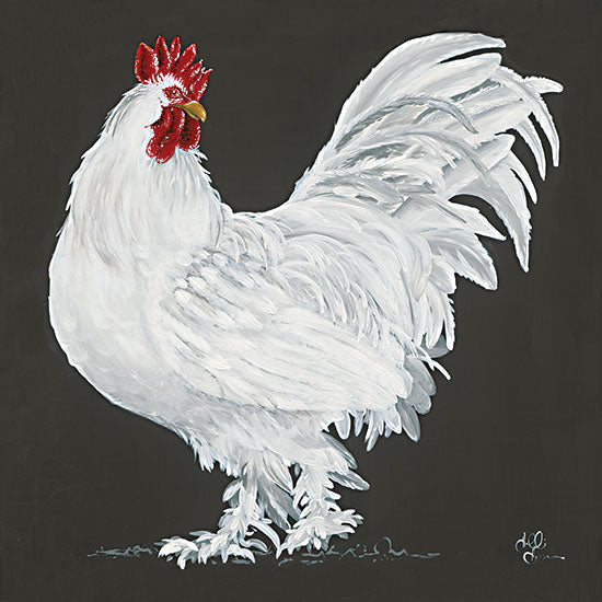 Hollihocks Art HH214 - HH214 - Rooster    - 12x12 Rooster, Farm Animal from Penny Lane