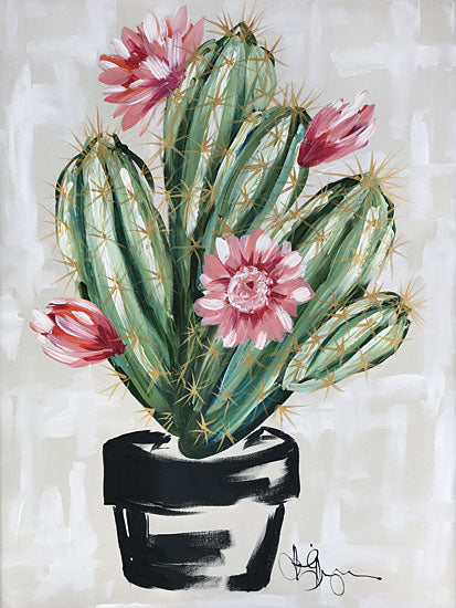 Hollihocks Art HH232 - HH232 - Blooming Cactus - 12x16 Cactus, Potted Plant, Pink Flowers, Abstract, Southwestern, Blooming Cactus from Penny Lane
