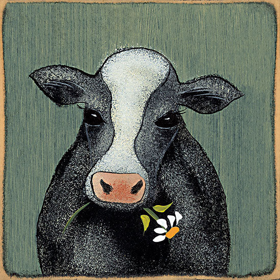 Lisa Hilliker HILL753 - HILL753 - Miss Daisy - 12x12 Cow, Daisy, Animals, Farm Animals, Flowers, Spring from Penny Lane