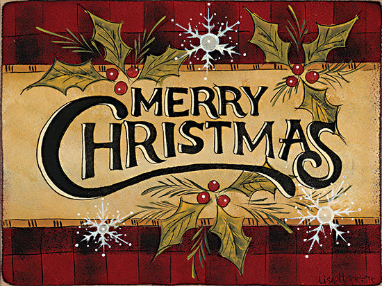 Lisa Hilliker HILL787 - HILL787 - Christmas Time - 16x12 Christmas, Holidays, Merry Christmas, Holly, Berries, Plaid, Lodge, Winter, Typography, Signs from Penny Lane