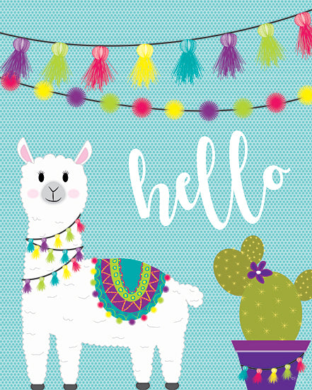 Heidi Kuntz HK106 - HK106 - Hello Llama - 12x16 Llama, Cactus, Banner, Hello, Spanish, Fiesta from Penny Lane