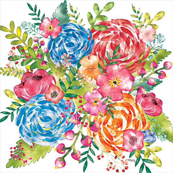 Heidi Kuntz HK133 - HK133 - Spring Floral I - 12x12 Flowers, Watercolor, Bouquet, Blooms, Spring from Penny Lane