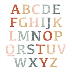 HK163 - Rustic Rainbow Alphabet - 12x12