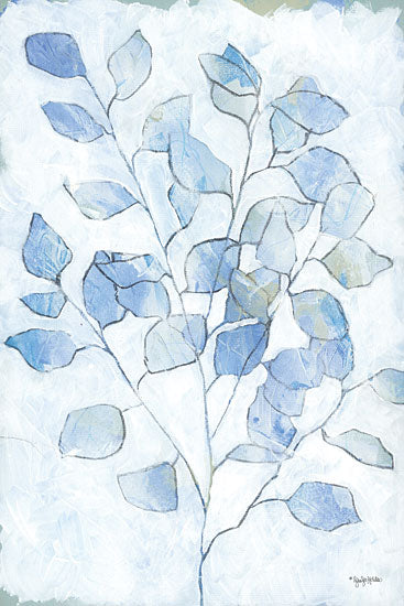 Jennifer Holden HOLD157 - HOLD157 - Cool Eucalyptus   - 12x18 Abstract, Eucalyptus, Leaves, Blue & White from Penny Lane