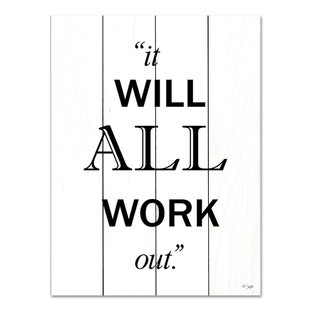 JAXN Blvd. JAXN659PAL - JAXN659PAL - It Will All Work Out - 12x16 Inspirational, It Will All Work Out, Motivational, Typography, Signs from Penny Lane