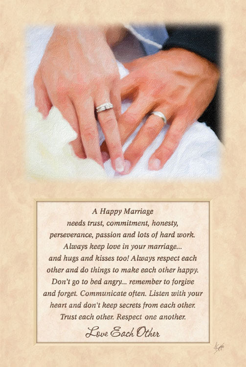 Justin Spivey JDS179 - A Happy Marriage  - Wedding Rings, Figurative, Wedding from Penny Lane Publishing