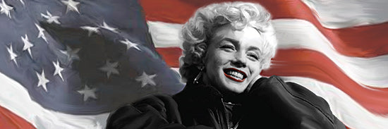 JG Studios JGS160A - JGS160A - My Favorite in Flag - 36x12 Marilyn Monroe, American Flag, Photography, Portrait, USA from Penny Lane