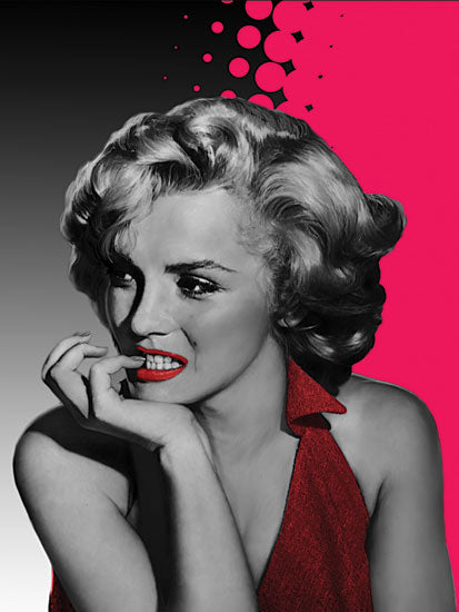 JG Studios JGS306 - JGS306 - The Thinker in Red - 12x16 Marilyn Monroe, Red Lipstick, Portrait from Penny Lane