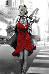 JGS318 - Marilyn in the City Red Dress - 12x18