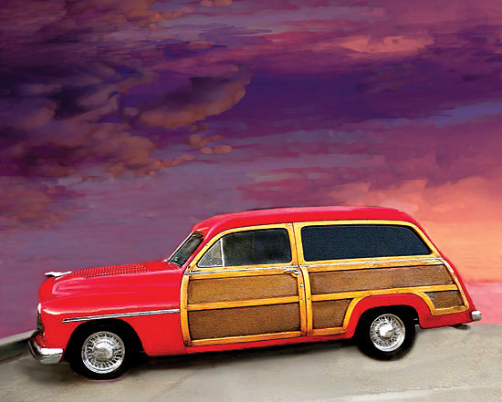 JG Studios JGS329 - JGS329 - Red Woody - 16x12 Red Woody, Vintage, Clouds, Sunset from Penny Lane