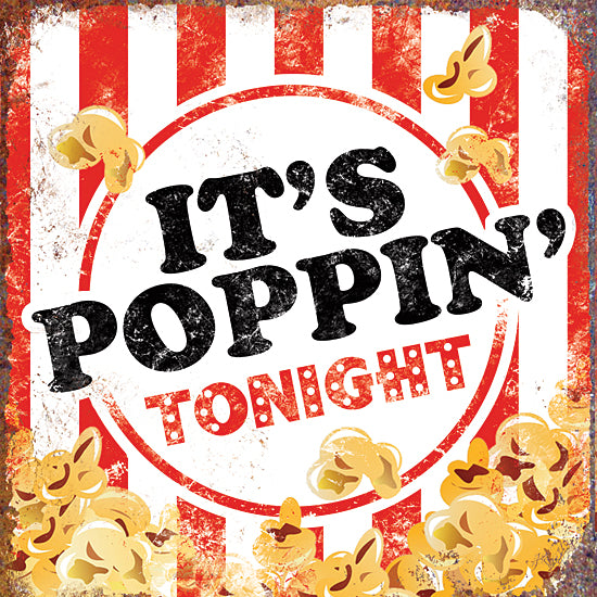 JG Studios JGS349 - JGS349 - It's Poppin' Tonight - 12x12 It's Poppin' Tonight, Humor, Popcorn, Movies from Penny Lane