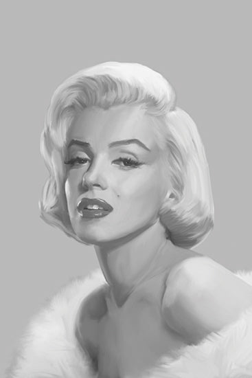 JG Studios JGS373 - JGS373 - True Blue Marilyn - 12x18 Marilyn Monroe, Icon, Female, Woman, Movie Star, American Actress, Black & White from Penny Lane
