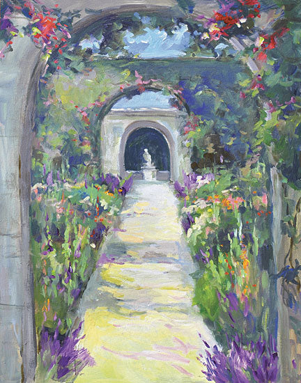 JG Studios JGS439 - JGS439 - Garden Walk - 12x16 Garden Walk, Garden, Paths, Flowers, Abstract, Statue from Penny Lane