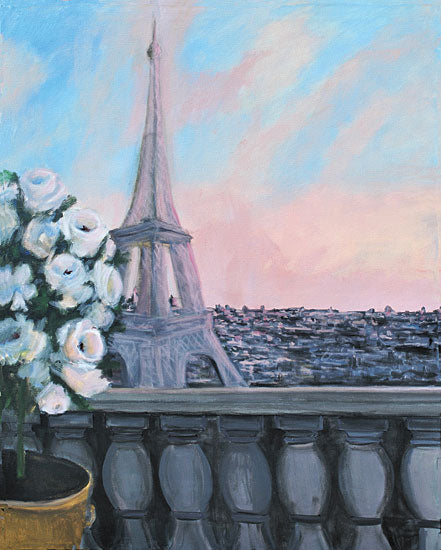 JG Studios JGS452 - JGS452 - Terrace Sunrise - 12x16 Eifel Tower, Paris, France, European, Flowers, Abstract from Penny Lane