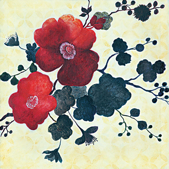 JG Studios JGS476 - JGS476 - Japanese Blossoms I - 12x12 Japanese Blossoms, Flowers, Red Flowers from Penny Lane