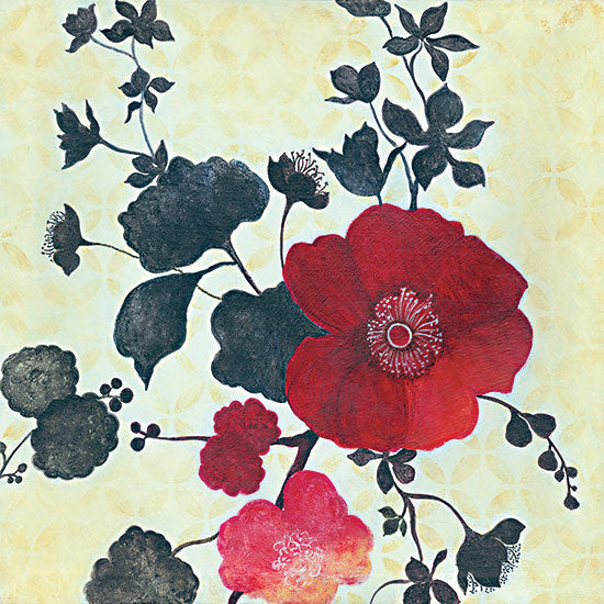JG Studios JGS477 - JGS477 - Japanese Blossoms II - 12x12 Japanese Blossoms, Flowers, Red Flowers from Penny Lane