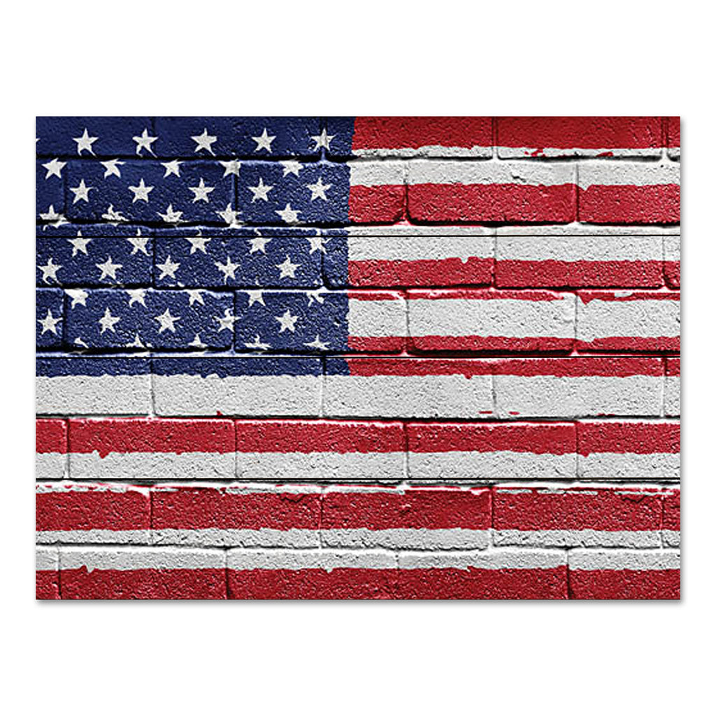 JG Studios JGS526PAL - JGS526PAL - USA Flag on Brick 1 - 16x12  from Penny Lane
