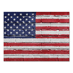 JGS526PAL - USA Flag on Brick 1 - 16x12