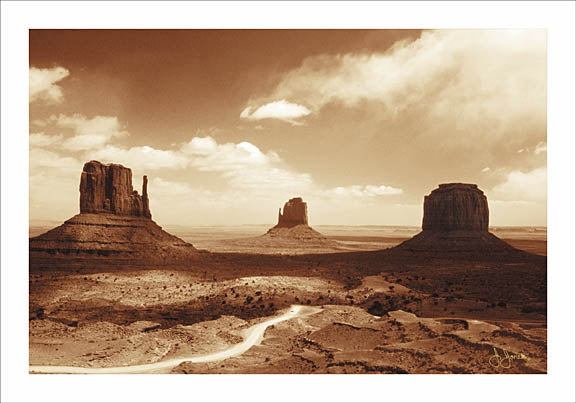 John Jones JJAR82 - Monument Valley - Sand, Monument, Landscape, Sepia from Penny Lane Publishing