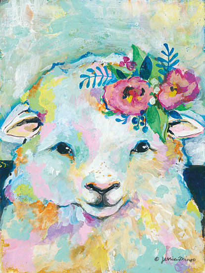 Jessica Mingo JM201 - JM201 - Happy Llama      - 12x16 Llama, Flowers, Portrait from Penny Lane