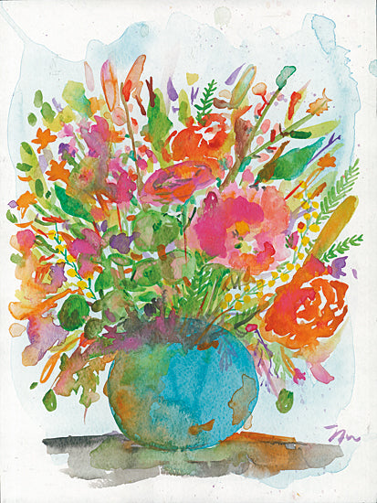 Jessica Mingo JM225 - JM225 - Aunt Lucy's Flowers - 12x16 Flowers, Abstract, Vase, Contemporary from Penny Lane