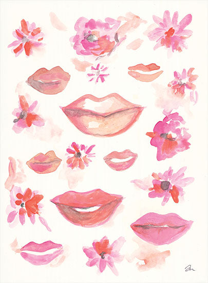 Jessica Mingo JM309 - JM309 - Lips - 12x16 Lips, Flowers from Penny Lane
