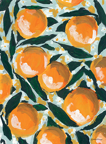 Jessica Mingo JM317 - JM317 - Peach Tree      - 12x16 Peaches, Leaves, Abstract, Fruit from Penny Lane