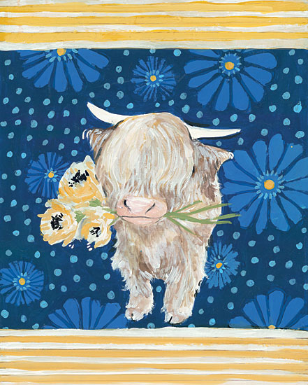 Jessica Mingo JM449 - JM449 - Nelly - 12x16 Cow, Flowers, Patterns from Penny Lane