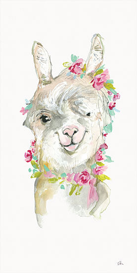 Jessica Mingo JM461 - JM461 - Lola - 9x18 Llama, Flowers, Pink Flowers, Whimsical, Animals from Penny Lane