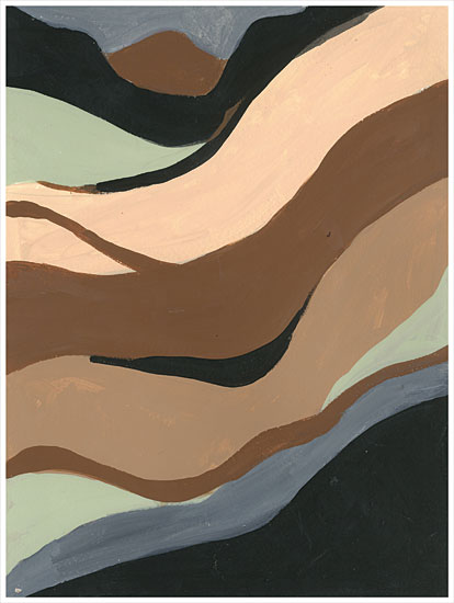 Jessica Mingo JM498 - JM498 - Canyons II - 12x16 Abstract, Landscape, Brown, Green, Canyons from Penny Lane