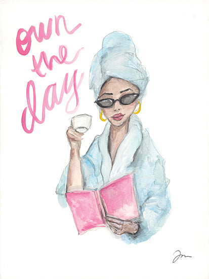 Jessica Mingo JM538 - JM538 - Own the Day    - 12x16 Own the Day, Motivational, Woman, Tween, Signs, Typography from Penny Lane