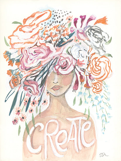 Jessica Mingo JM550 - JM550 - Floral Crown - 12x16 Floral Crown, Flowers, Woman, Figurative, Whimsical, Create, Abstract, Typography, Signs, Spring from Penny Lane