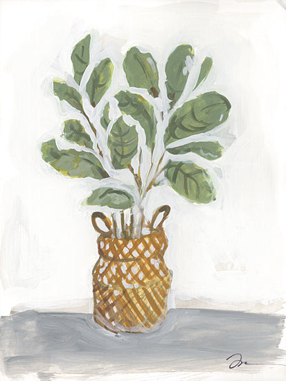 Jessica Mingo JM569 - JM569 - Fiddle Fig    - 12x16 Fig, Potted Fig, Greenery, Basket, Abstract, Plant, Houseplant from Penny Lane