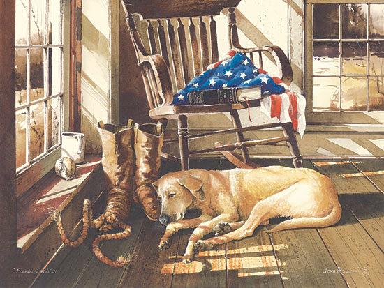 John Rossini JR270 - Forever Faithful - American Flag, Dog, Rocker, Boots from Penny Lane Publishing