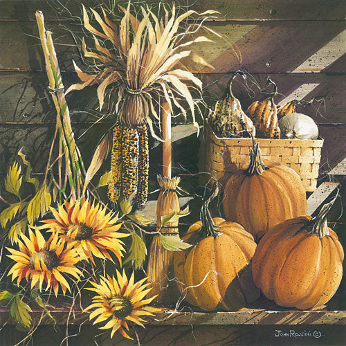 John Rossini JR343 - Fall Ensemble - Sunflowers, Pumpkins, Still Life, Autumn, Country from Penny Lane Publishing