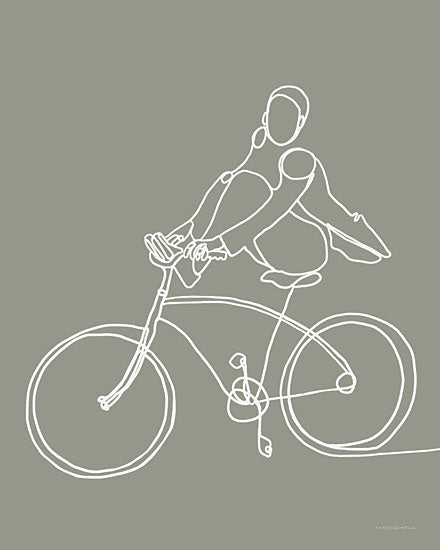 Kamdon Kreations KAM161 - KAM161 - Feet on the Bike - 12x16 Bike, Bicycle, Line Drawing, Figurative, Contemporary, Abstract from Penny Lane
