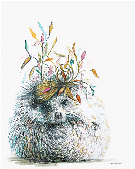 Kamdon Kreations KAM269 - KAM269 - Enchanted Hedgehog - 12x16 Whimsical, Hedgehog, Fashion, Hat, Spring from Penny Lane