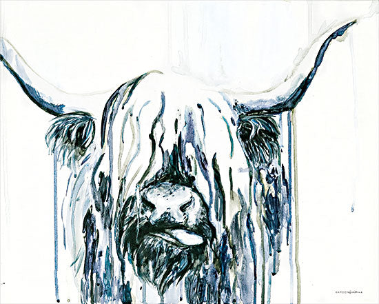 Kamdon Kreations KAM281 - KAM281 - Rain Drops Keep Falling - 16x12 Abstract, Cow, Highland Cow from Penny Lane