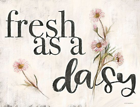 Kamdon Kreations KAM312 - KAM312 - Fresh as a Daisy - 16x12 Fresh as a Daisy, Daisies, Flowers, Pink Flowers, Blooms, Signs, Botanical from Penny Lane