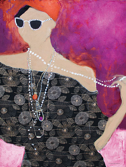 Kamdon Kreations KAM322 - KAM322 - Yes, Girl! - 12x16 Yes Girl!, Lady, Woman, Jewelry, Glasses, Abstract, Model, Tween from Penny Lane