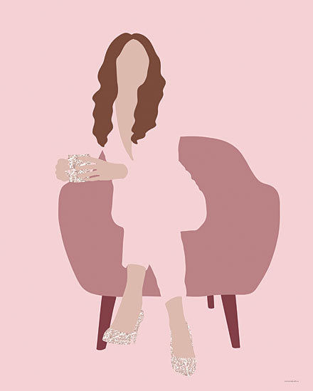 Kamdon Kreations KAM327 - KAM327 - Lauren - 12x16 Abstract, Lady, Woman, Pink, Chair, Fashion, Tween from Penny Lane