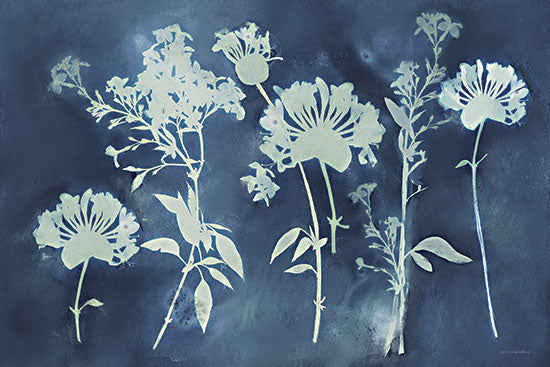 Kamdon Kreations KAM384 - KAM384 - Faint Memories - 18x12 Abstract, Flowers, Blue & White from Penny Lane