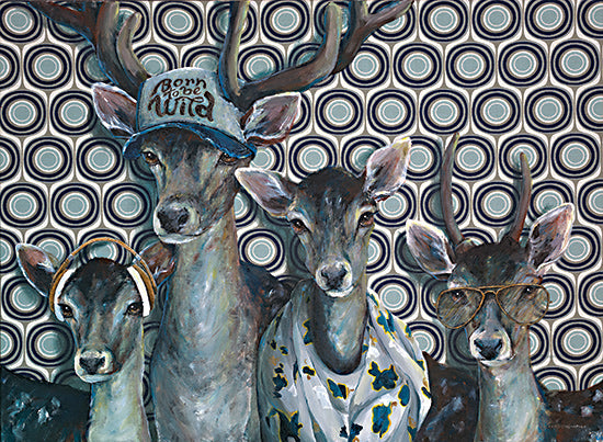 Kamdon Kreations KAM428 - KAM428 - Born to be Wild - 16x12 Deer, Animals, Whimsical, Born to be Wild, Family from Penny Lane