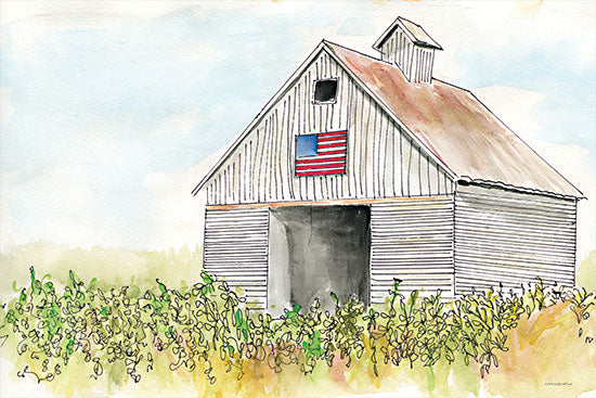 Kamdon Kreations KAM487 - KAM487 - Beautiful for Spacious Skies - 18x12 Abstract, Barn, Patriotic, American Flag, Farm from Penny Lane